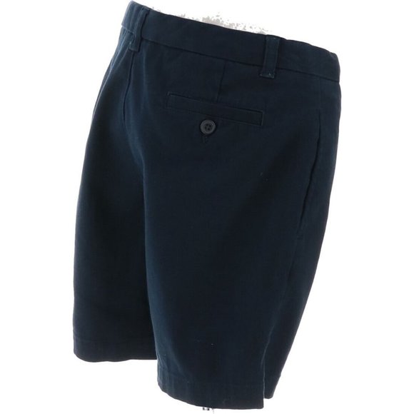 NWT LANDS' END GIRL'S PLAIN FRONT STAIN RESISTANT CHINO SHORTS CLASSIC NAVY - Picture 6 of 14